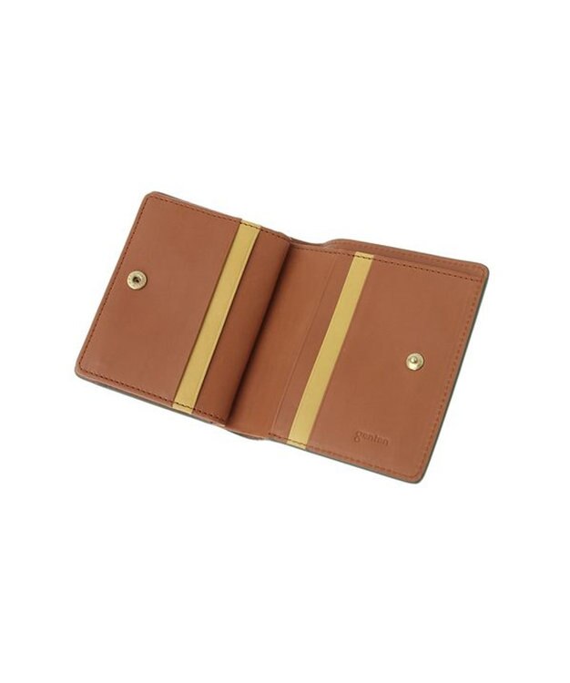 genten ミネルヴァ2 二つ折り財布内Lファスナー グリーン