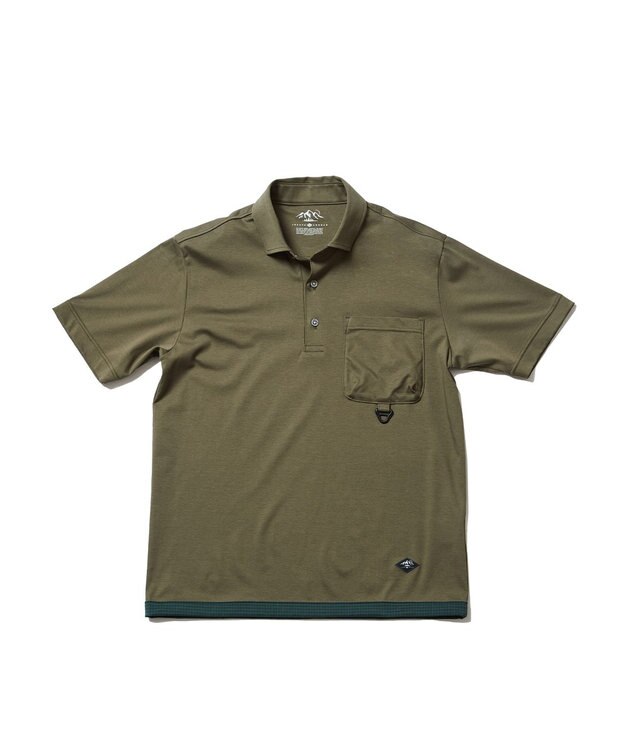 JOSEPH ABBOUD MOUNTAIN 【UNISEX】ASHA_OG_OGリップコンビ ポロシャツ カーキ系