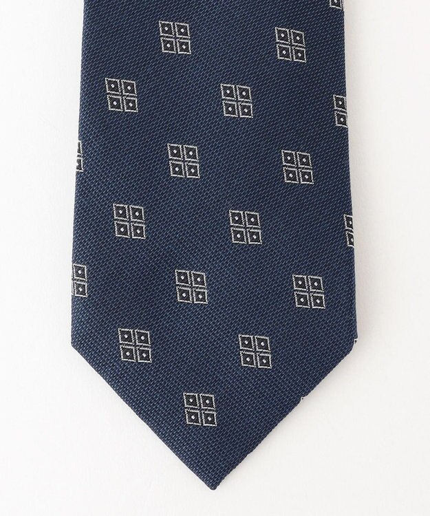 J.PRESS MEN 【J.PRESS SPUN SILK COLLECTION】小紋柄ネクタイ ネイビー系7