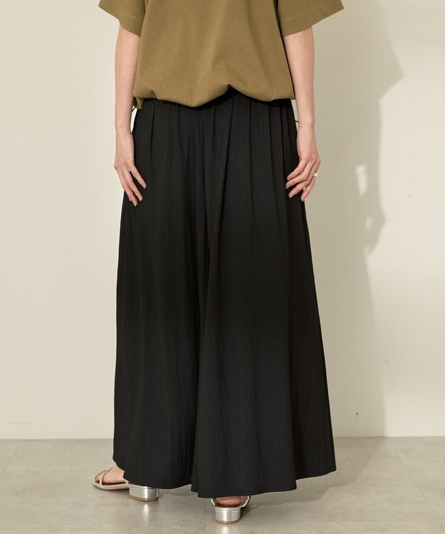 AMERICAN HOLIC (選べる丈２サイズ)接触冷感ギャザースカーチョ【WEB限定カラー有り】 Black