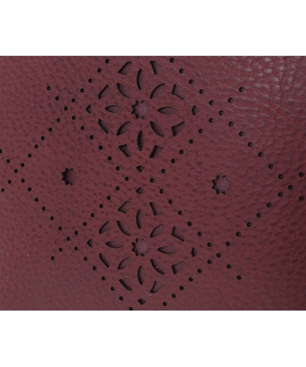 genten アーガイルカットワーク ポーチ ワイン