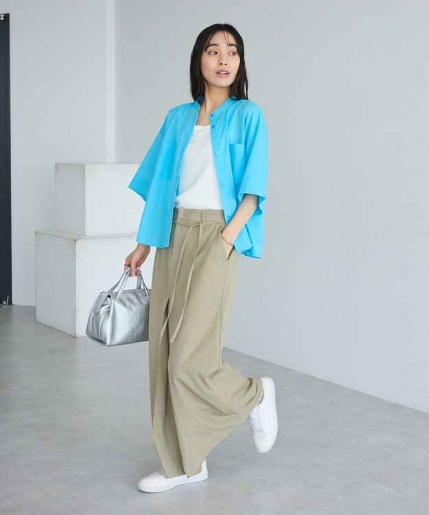 CRAFT STANDARD BOUTIQUE フロントタックロングスカート Light Khaki