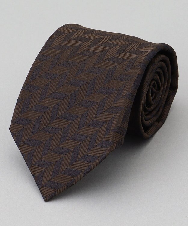GOTAIRIKU GOTAIRIKU別注【日本製】シルク ネクタイ_総柄 ダークブラウン系8