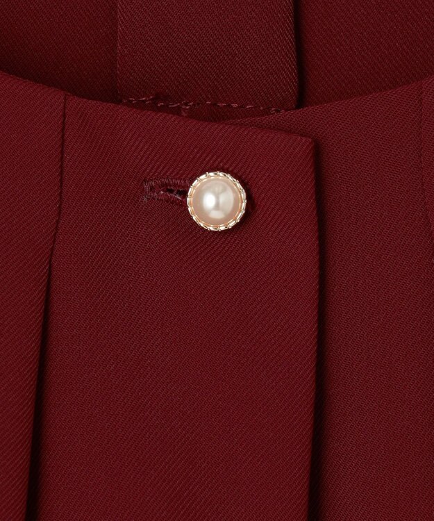 ANY SIS 【洗える】プリーツスリーブ ブラウス ボルドー