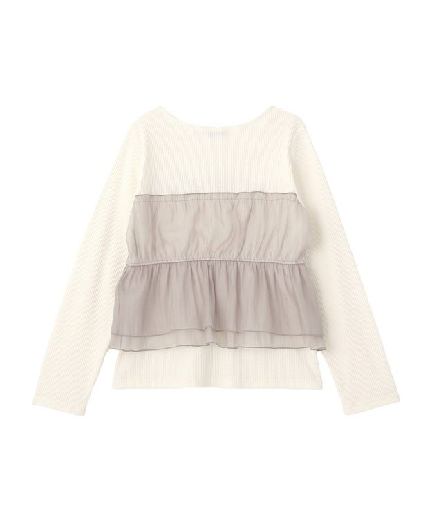 Green Parks オーガンジービスチェドッキングプルオーバー Gray