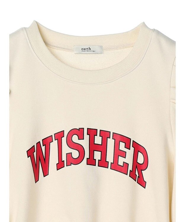 earth music&ecology ウラケロゴ短丈プルオーバー Ivory