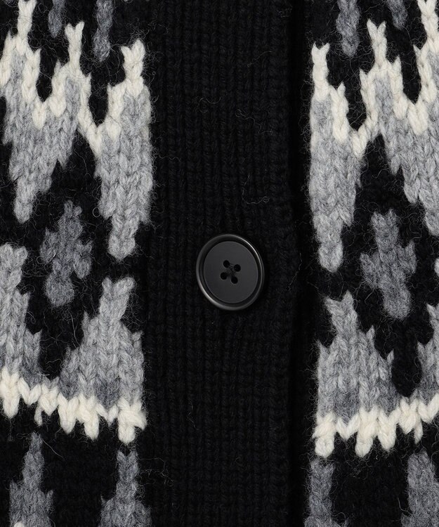 23区 S 【SLOW/一部店舗限定】ノルディック ニット カーディガン ブラックベース