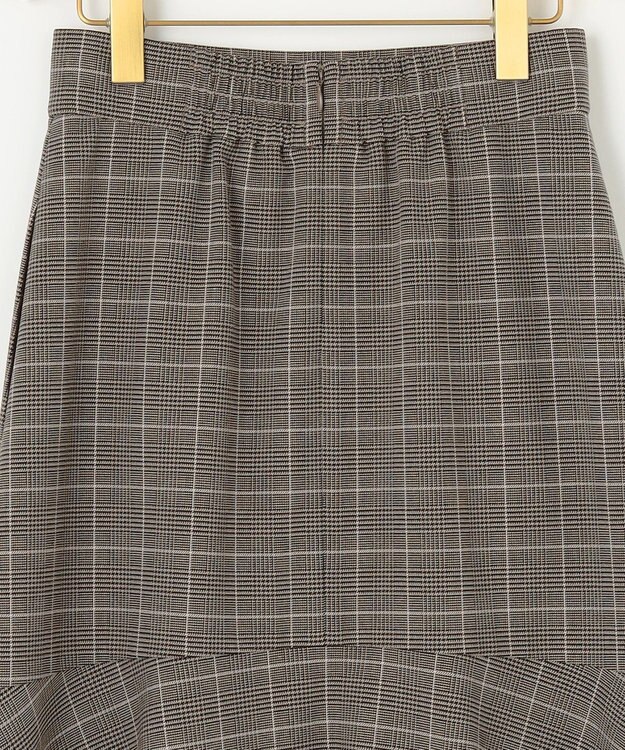 組曲 L 2WAYウォームストレッチ チェックスカート ベージュ系3