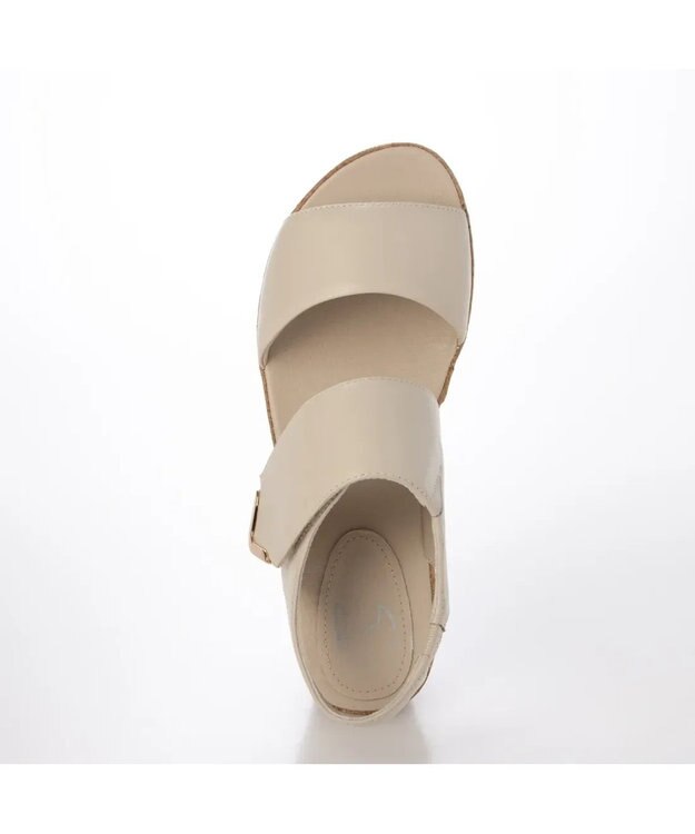 ing <ing>ワンポイントウエッジソールサンダル アイボリー