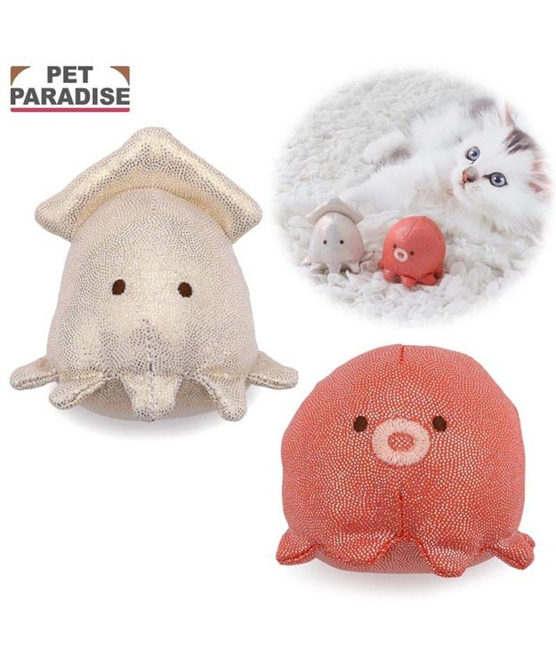 PET PARADISE ペットパラダイス 猫 イカたこツインズ　ボール マルチカラー