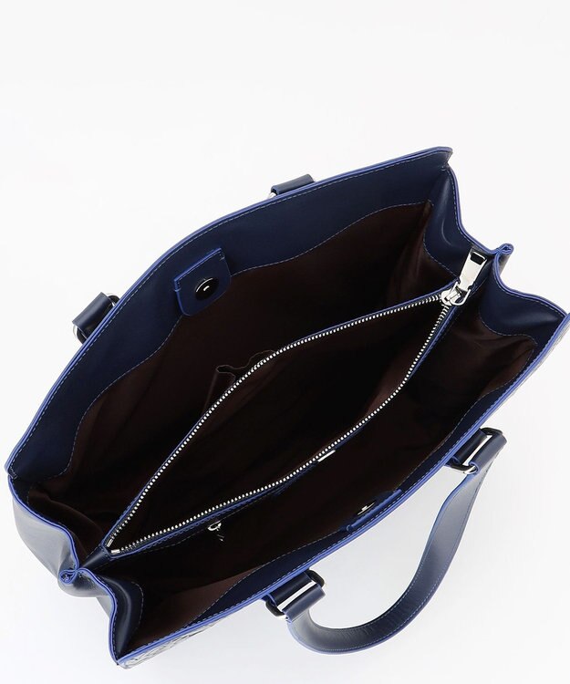 GRACE CONTINENTAL Leather Tote Bag ネイビー