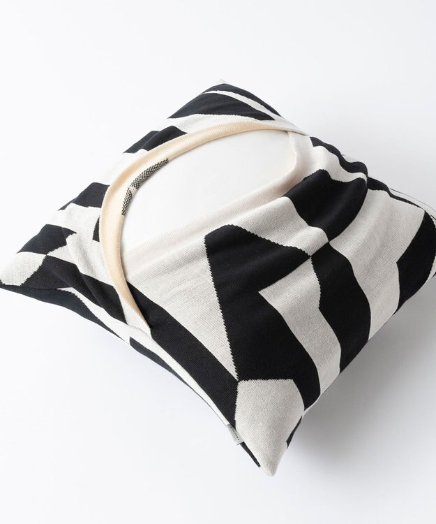 TRICOTE ランダムブロッククッションカバー  (オーガニック) 99BLACK