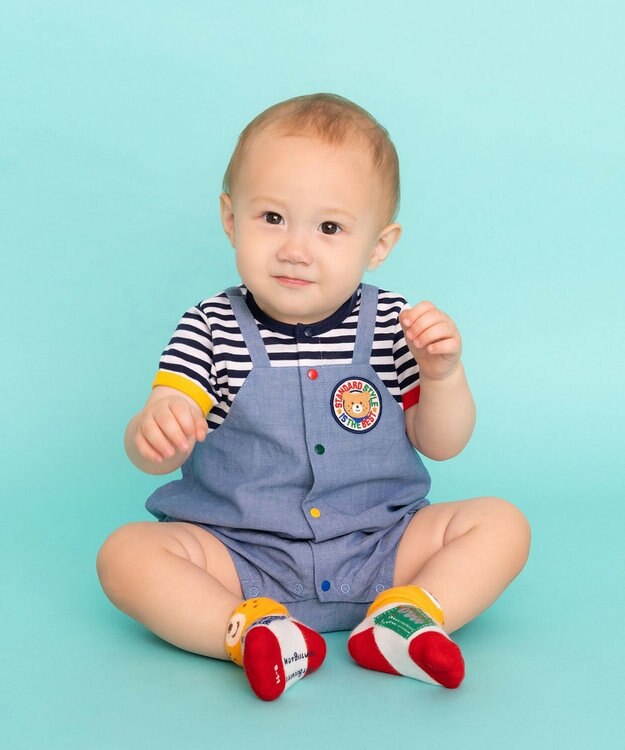 MIKI HOUSE HOT BISCUITS ショートオール＆ソックスギフトセット【BOX付き】 ブルー