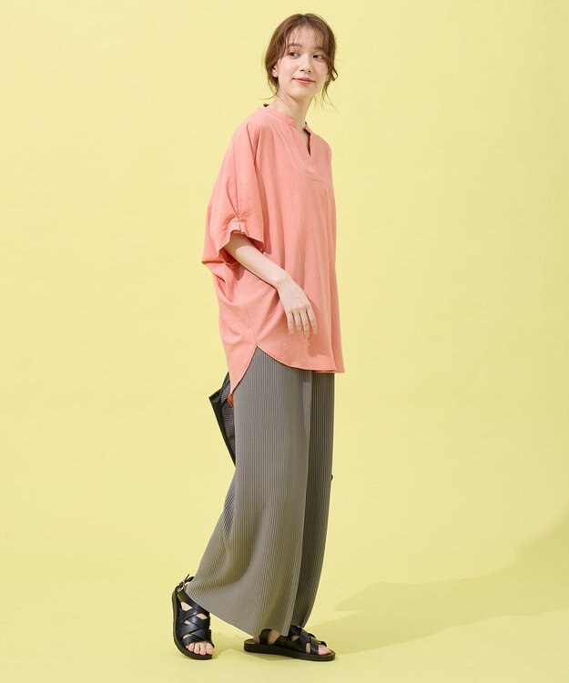 ANY 【洗濯機可】プリーツジャージパンツ チャコール