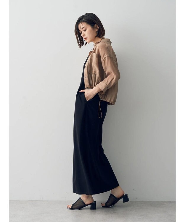 YECCA VECCA 【2点SET】シアーシャツ×Aラインキャミワンピース Beige