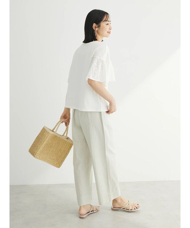 Green Parks ・ＳＵＧＡＲ　ＳＰＯＯＮ　レースフリルプルオーバー Off White