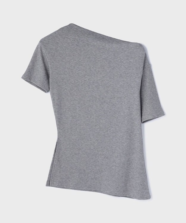 GRACE CONTINENTAL ラメリブジャージトップ グレー