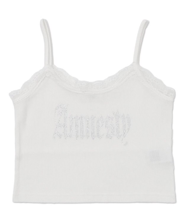 WEGO ラインストーンレースキャミ ホワイト