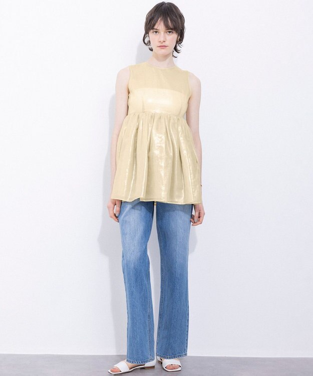 NAVE 【Nave　洗える】デニム センタープレスパンツ スカイブルー系