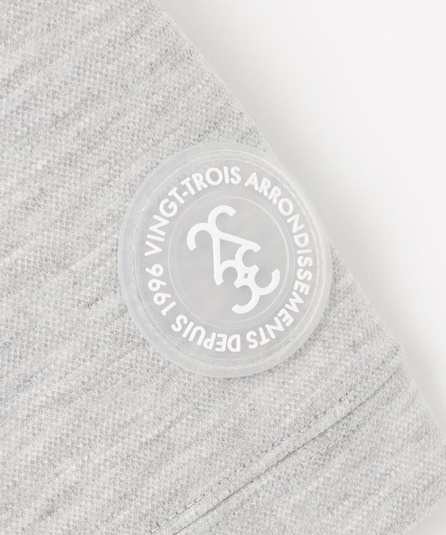 23区GOLF 【WOMEN】【吸水速乾/UVケア】長めの半袖丈でトレンドのモードスタイル！スウェットモックネック ライトグレー系