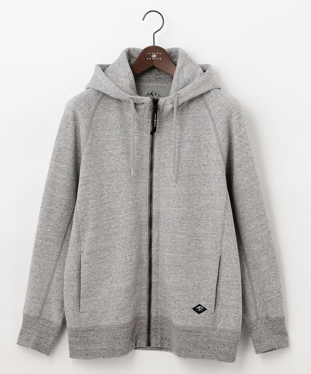 JOSEPH ABBOUD MOUNTAIN 【UNISEX】OGパイルエンブロイダイリー パーカー ライトグレー系