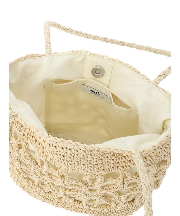 earth music&ecology フラワーペーパートート Natural