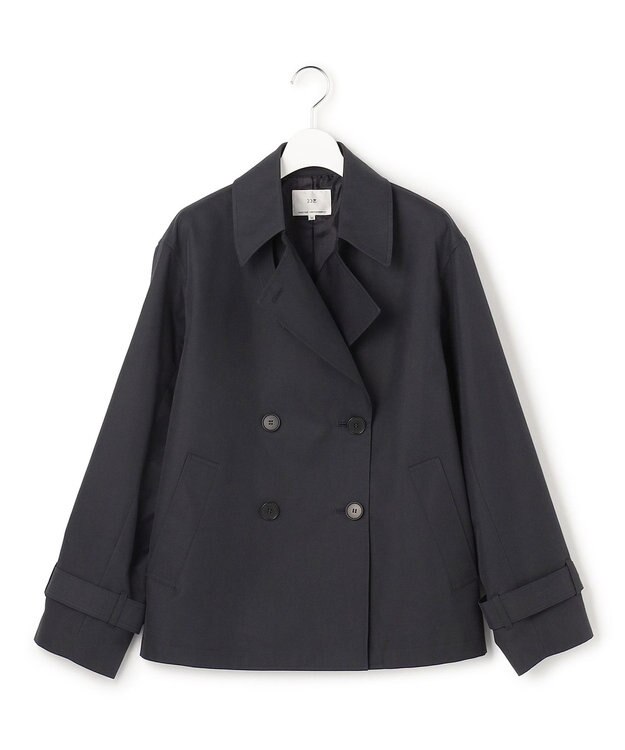 23区 【先行予約】エアータンブラー TCギャバジン ハーフ コート ネイビー系