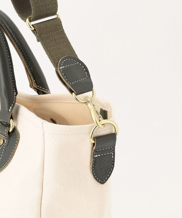 UNBILLION Otias 8号キャンバスシュリンクレザートートバッグ カーキ