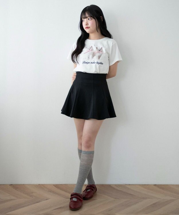 WEGO フレアミニスカート ブラック