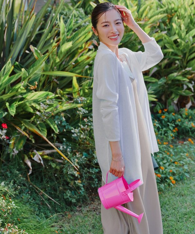 Tiaclasse ロングトッパーカーディガン オフホワイト