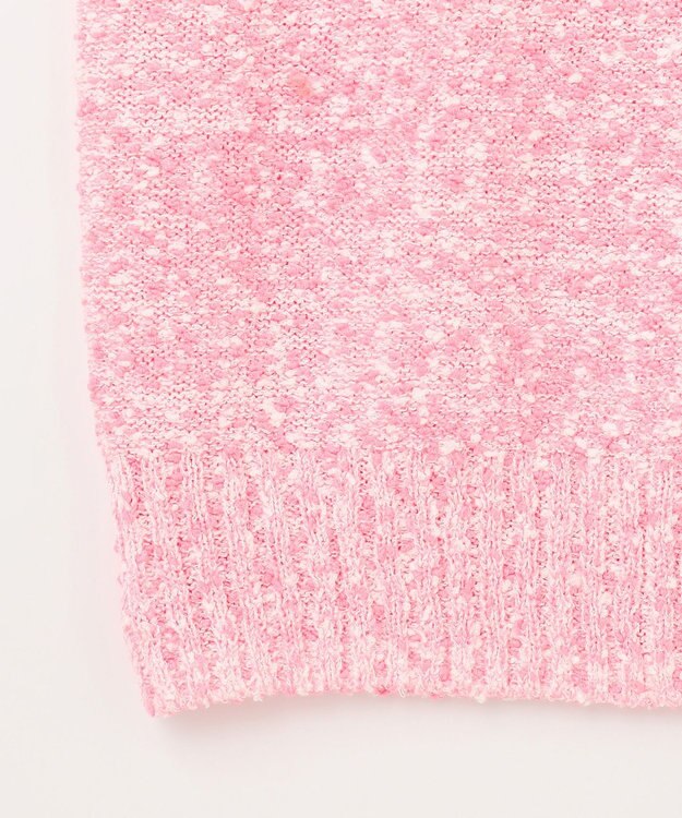 GRACE CONTINENTAL ネップツイードニットノースリーブ ピンク