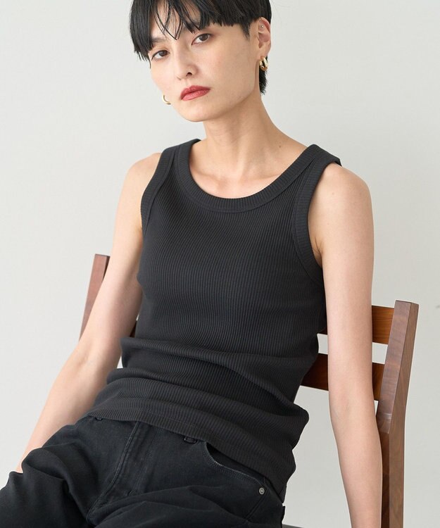 AMERICAN HOLIC アソートテレコタンクトップ Black
