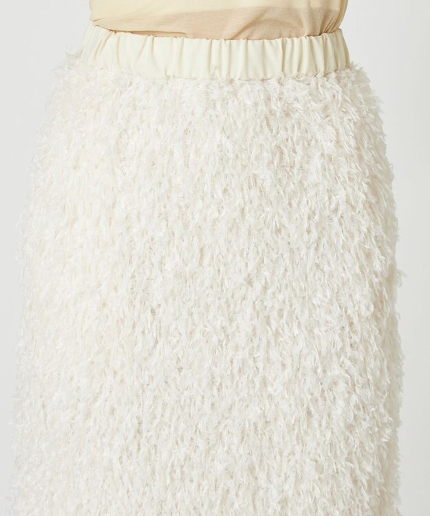 NAVE 【Nave・洗える】フェザーフリンジ スカート アイボリー系