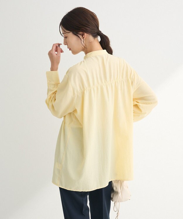 Green Parks シャーリングシャツチュニック Light Yellow