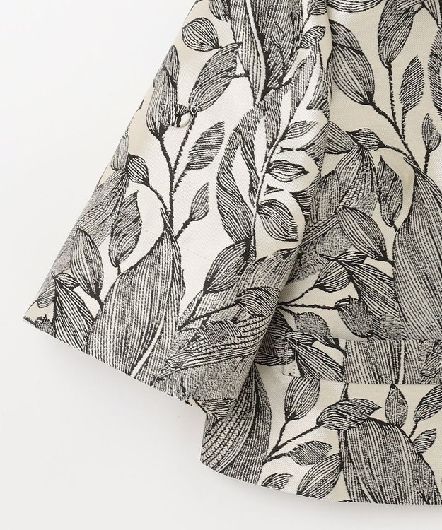 GRACE CONTINENTAL ボタニカルジャガードシャツ キナリ