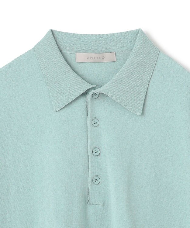 UNFILO MENS スゴ機能美 ニット ポロシャツ【ギフトにもおすすめ】 スモーキーグリーン