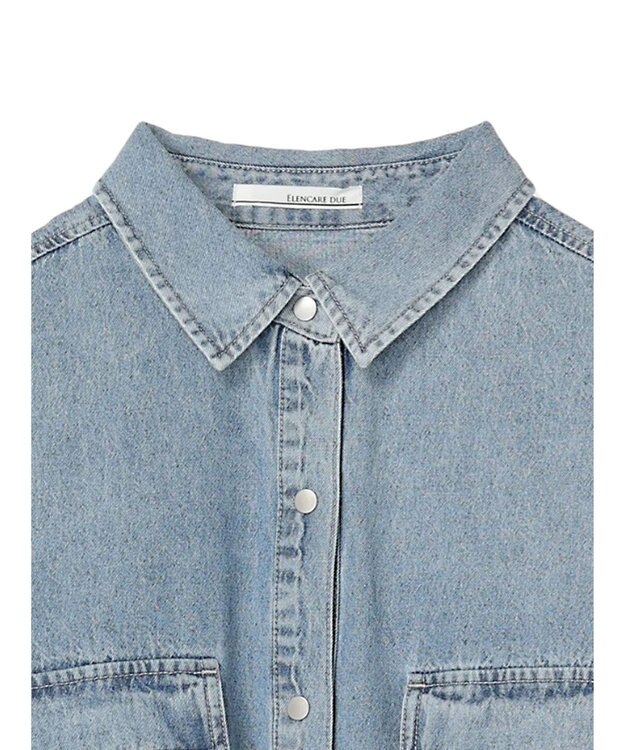 Green Parks ・ＥＬＥＮＣＡＲＥ　ＤＵＥ　デニムロングスリーブシャツ Light Indigo