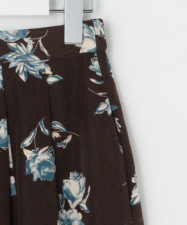 ANY SIS フラワータック スカート ブラウン系