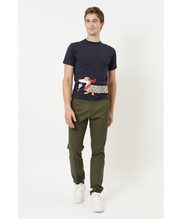 DAKS SLOWBOY「ソーセージ・マックス」Tシャツ ネイビー