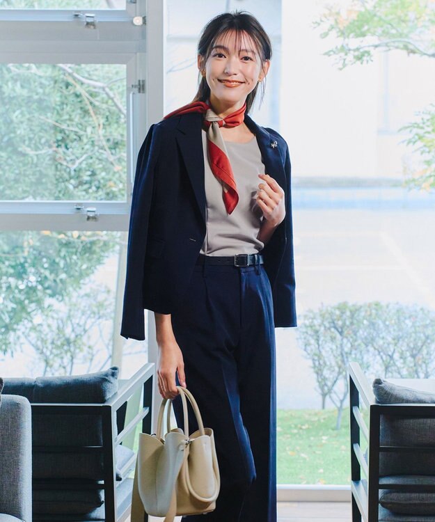 Tiaclasse 【ダブルクロス】ワイドパンツ ネイビー