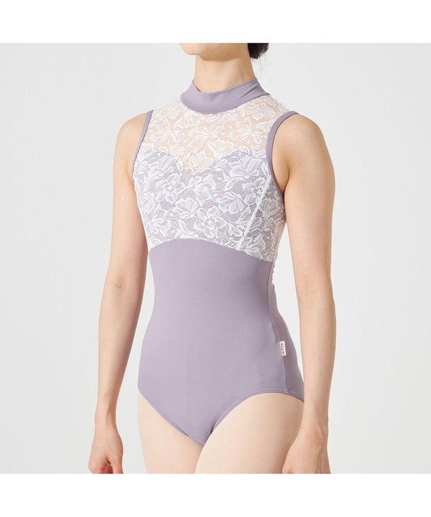 Chacott ◎【Nela ライン】ハイネックレオタード モーブ