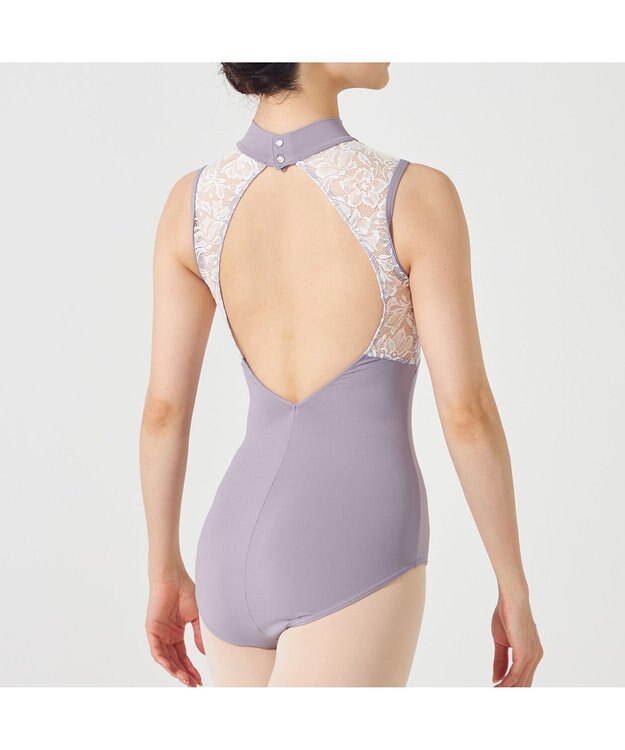 Chacott ◎【Nela ライン】ハイネックレオタード モーブ