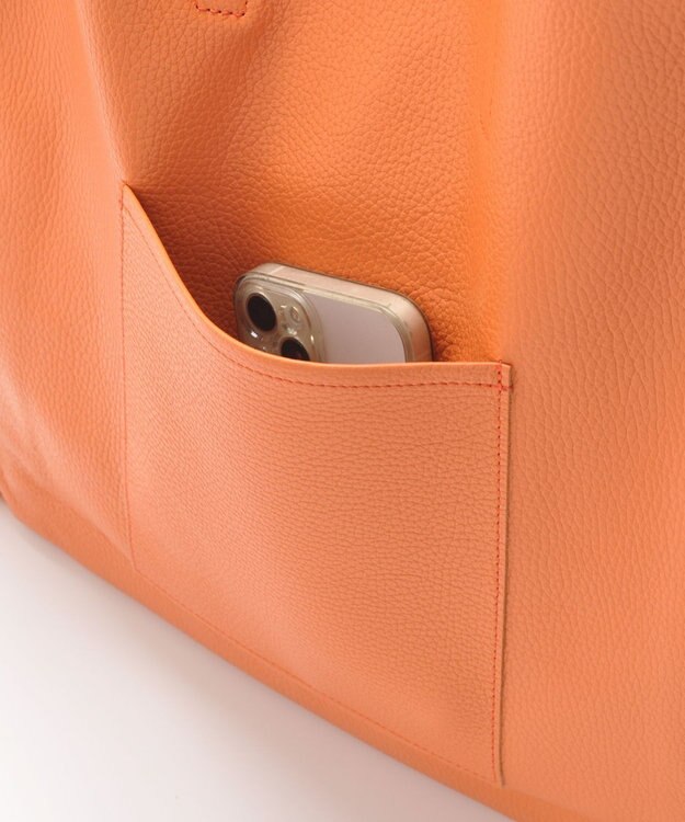 blancle シュリンクレザー スクイーズビッグトート ORANGE