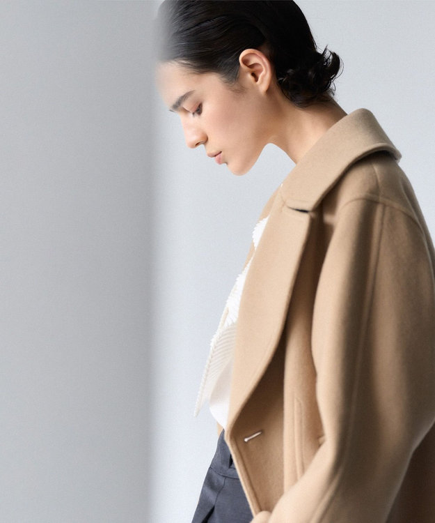 23区 【GOLD LABEL】ウールリバー Pコート キャメル系