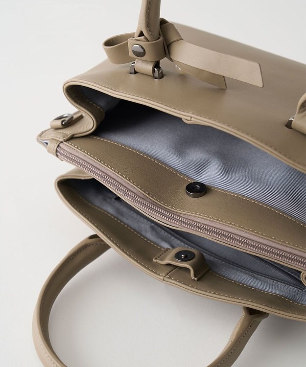 MIYABIYA 本革 牛革 ソフトレザー2WAYフォーマルバッグ トープ