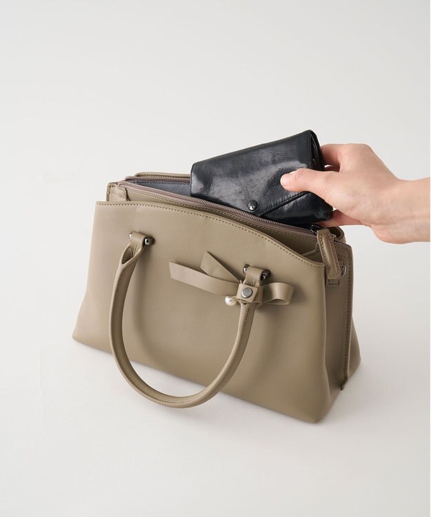 MIYABIYA 本革 牛革 ソフトレザー2WAYフォーマルバッグ トープ