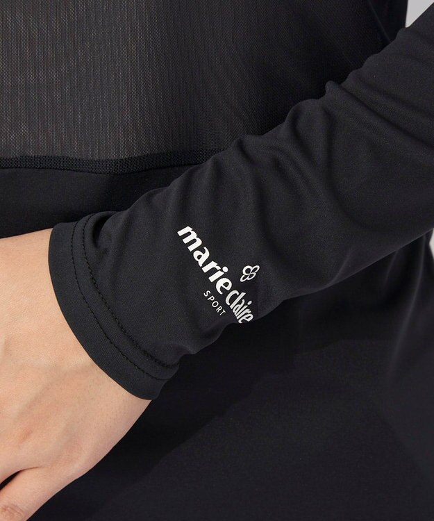 FILA GOLF／marie claire 【Marie claire sports】ハイネックメッシュアンダーシャツ ブラック