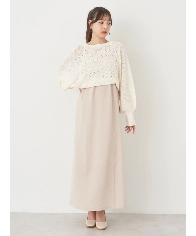 earth music&ecology ＳＥＴ２点　マルチウェイボレロキャミワンピース Beige