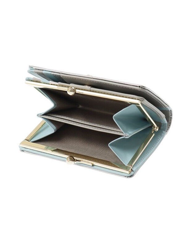 LANVIN en Bleu リュクサンブールブリエ 口金二つ折り財布 シルバー