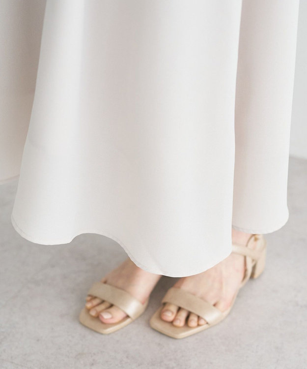 YECCA VECCA 【接触冷感】ベルト付きシャツワンピース Light Beige